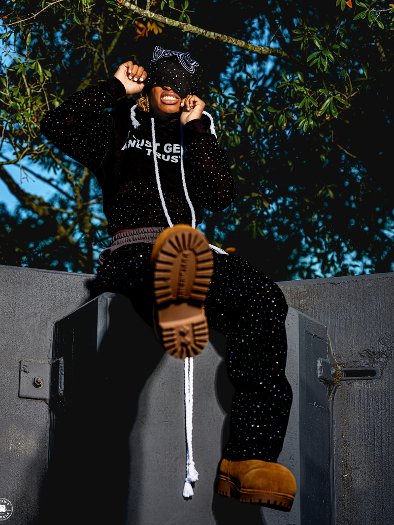 Diamond mayhem double waisted sweats -  Faith Above Fear